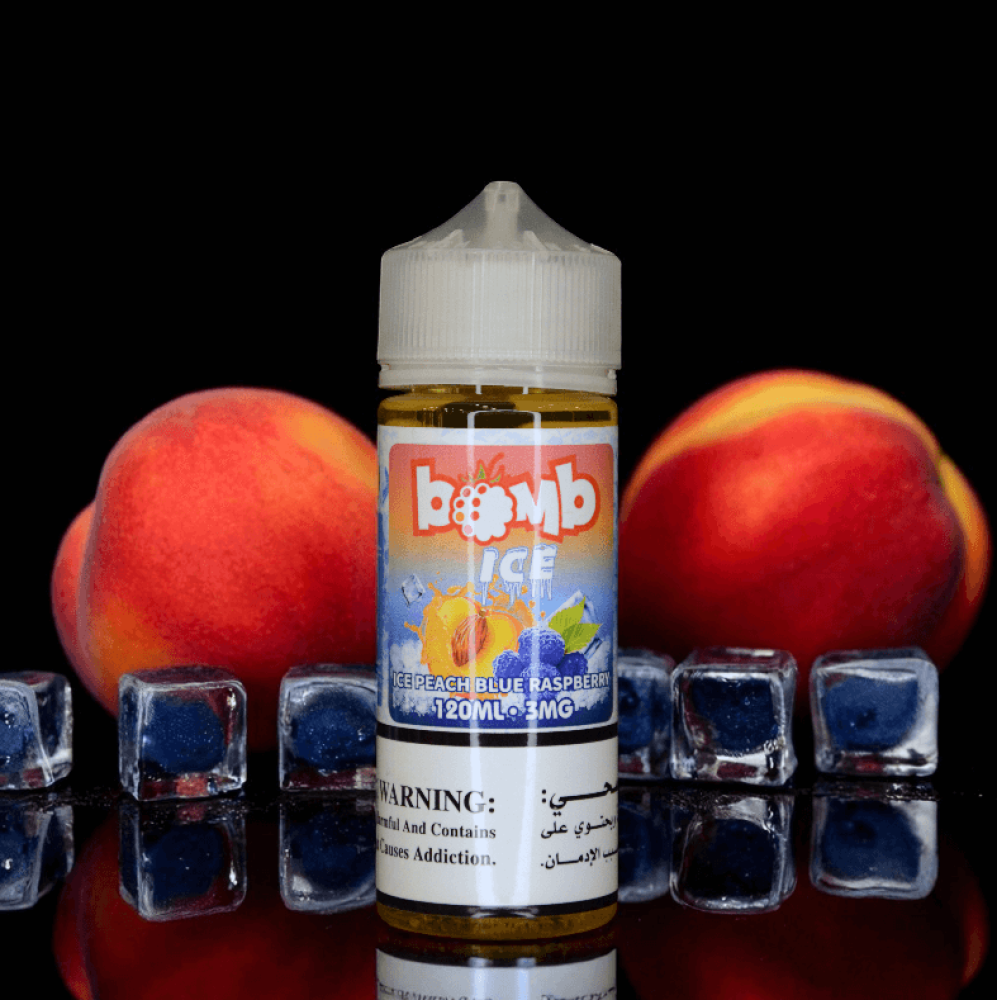 نكهة خوخ مع توت ايس بومب 120 مل