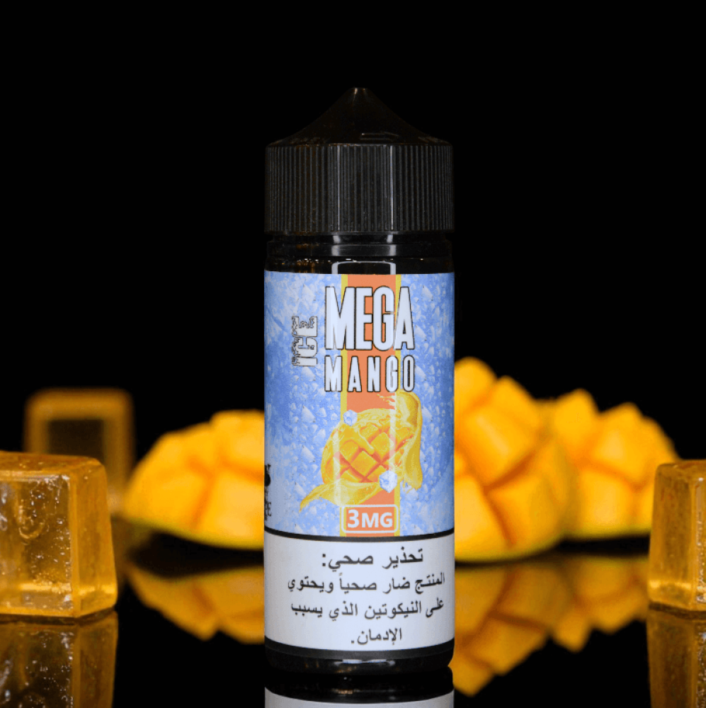 نكهة ميقا مانجو ايس 120 ملي من شركة MEGA