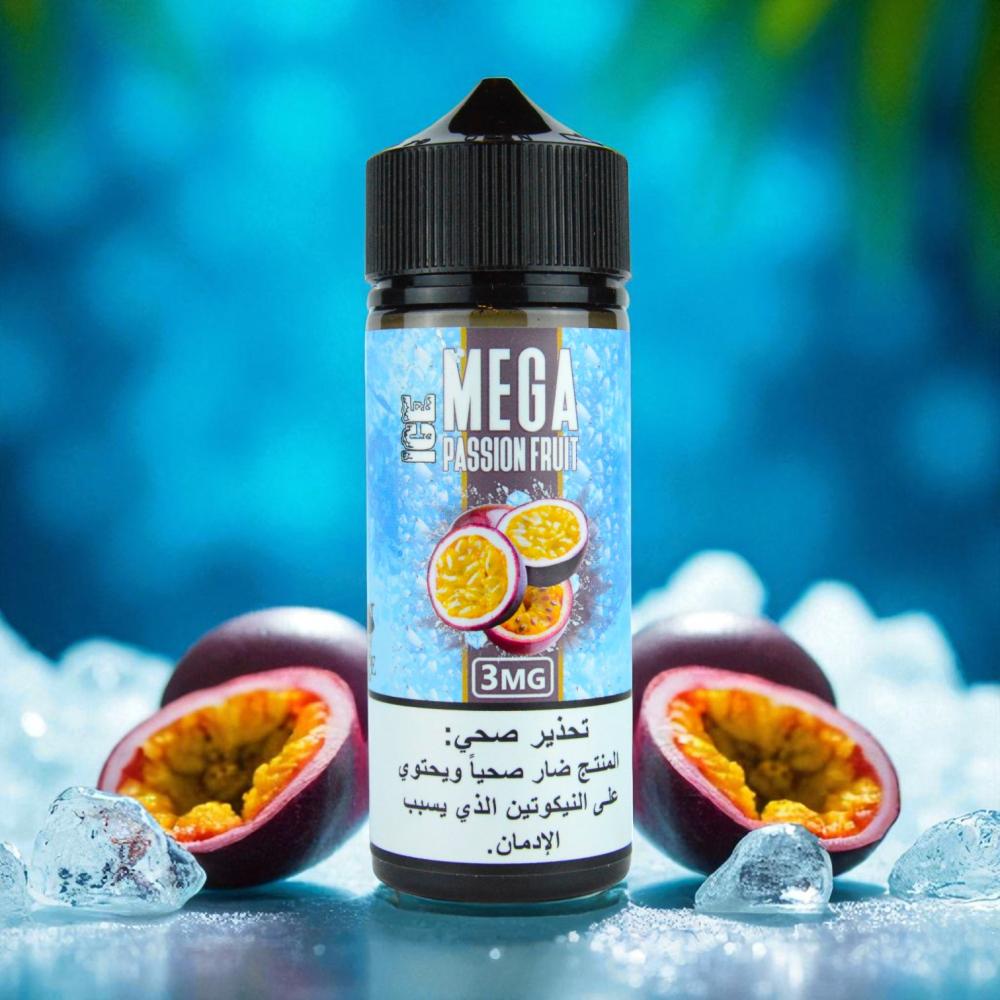 نكهة ميقا باشن فروت ايس 120 ملي من شركة MEGA