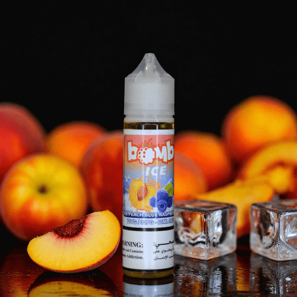 نكهة خوخ مع توت ايس بومب 60 مل