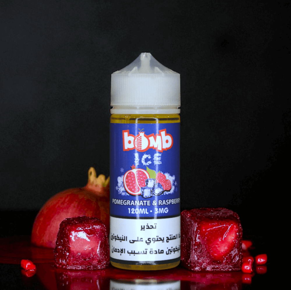 نكهة بومب رمان توت بارد 120 مل - Bomb Pomegranate Raspberry Ice 120
