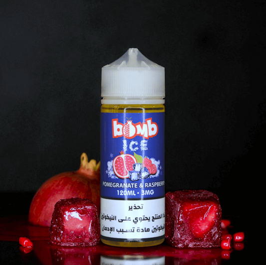 نكهة بومب رمان توت بارد 120 مل - Bomb Pomegranate Raspberry Ice 120