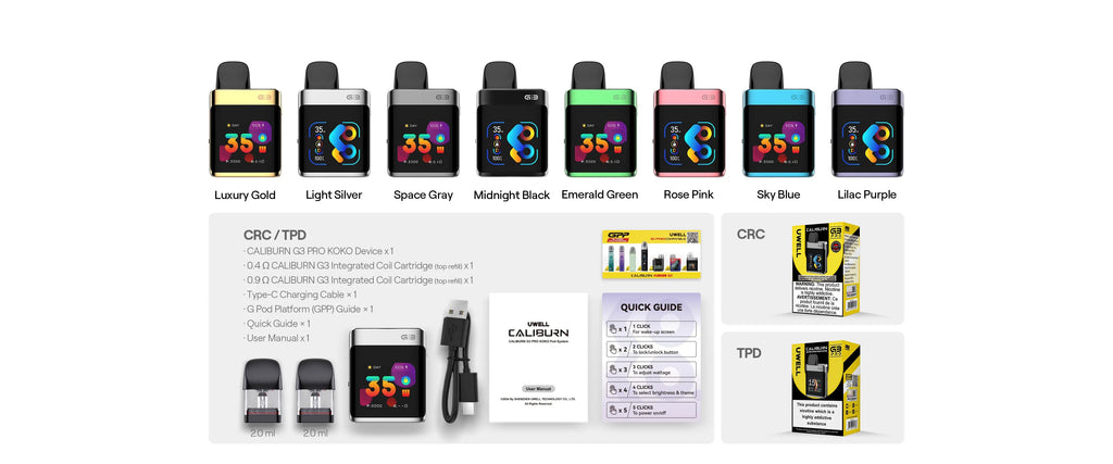 كاليبرين كوكو جي 3 برو – UWELL Caliburn G3 Pro KOKO: