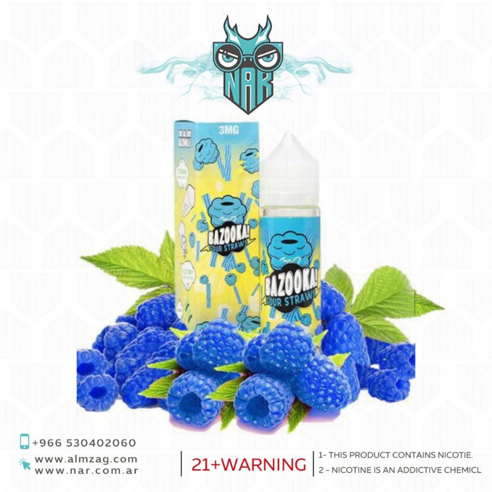 نكهة فيب بلوبيري حلوى توت الازرق من بازوكا BAZOOKA BLUE RASPBERRY
