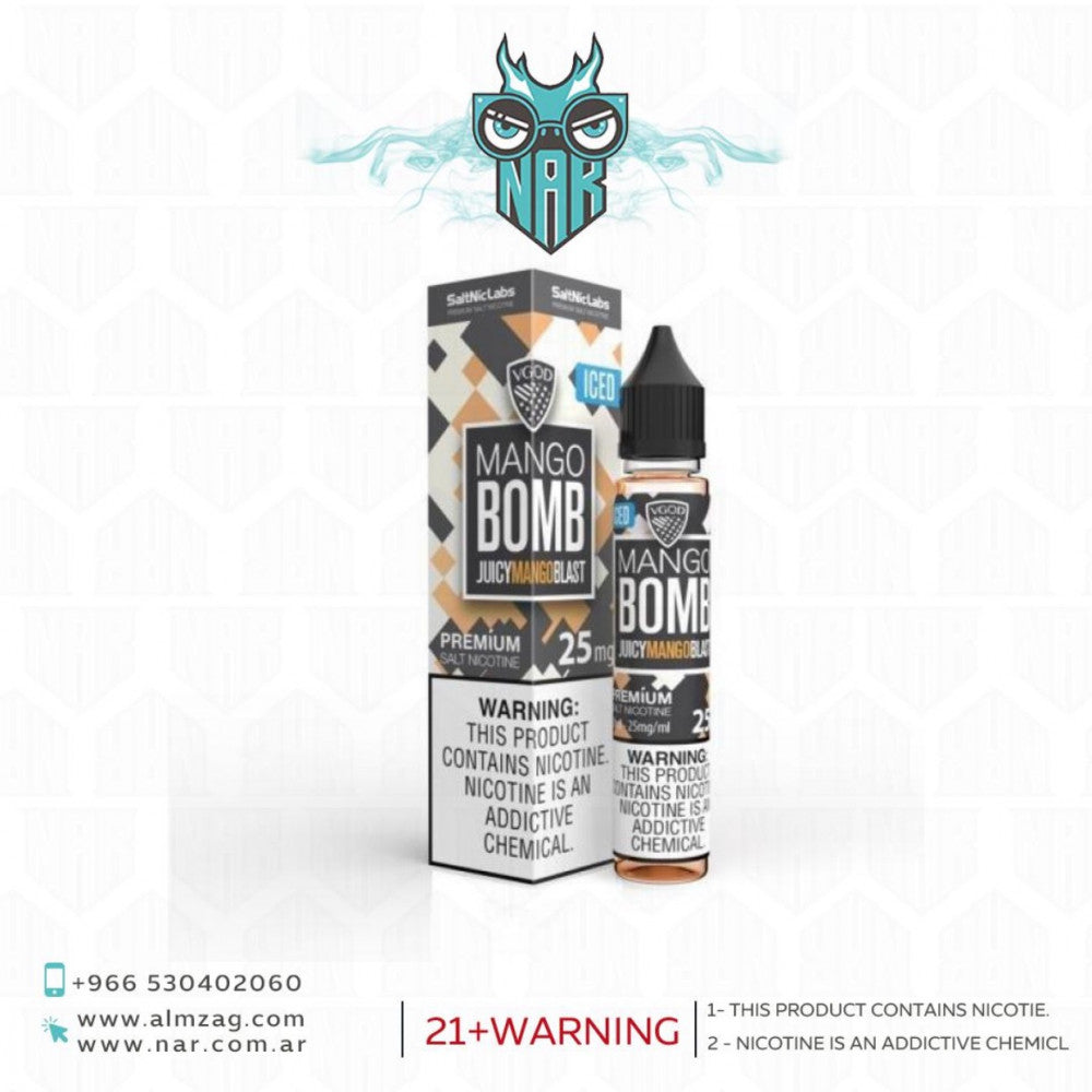 نكهة سولت قنبلة المانجو البارد Bomb Mango VGOD ICED