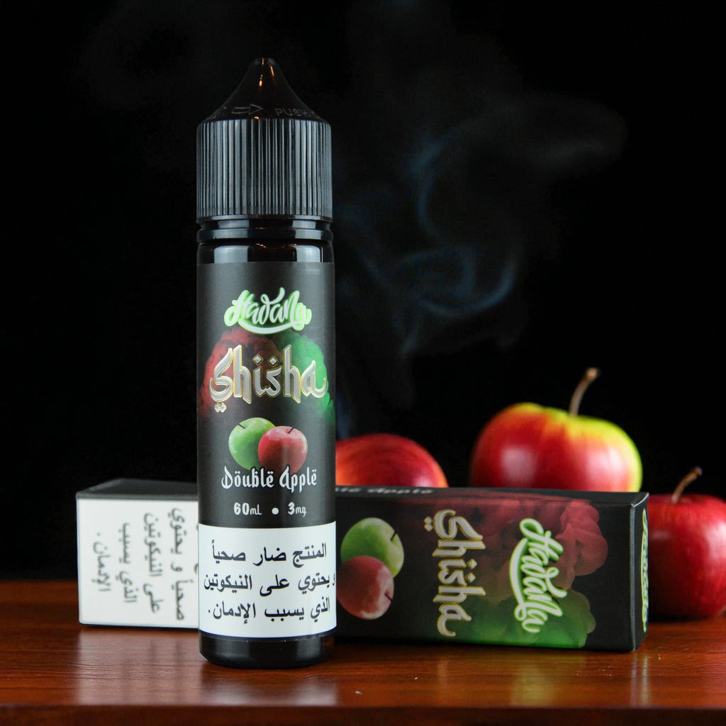 نكهة Hawana Shisha تفاحتين – Double Apple 60 مل | نكهة شيشة كلاسيكية