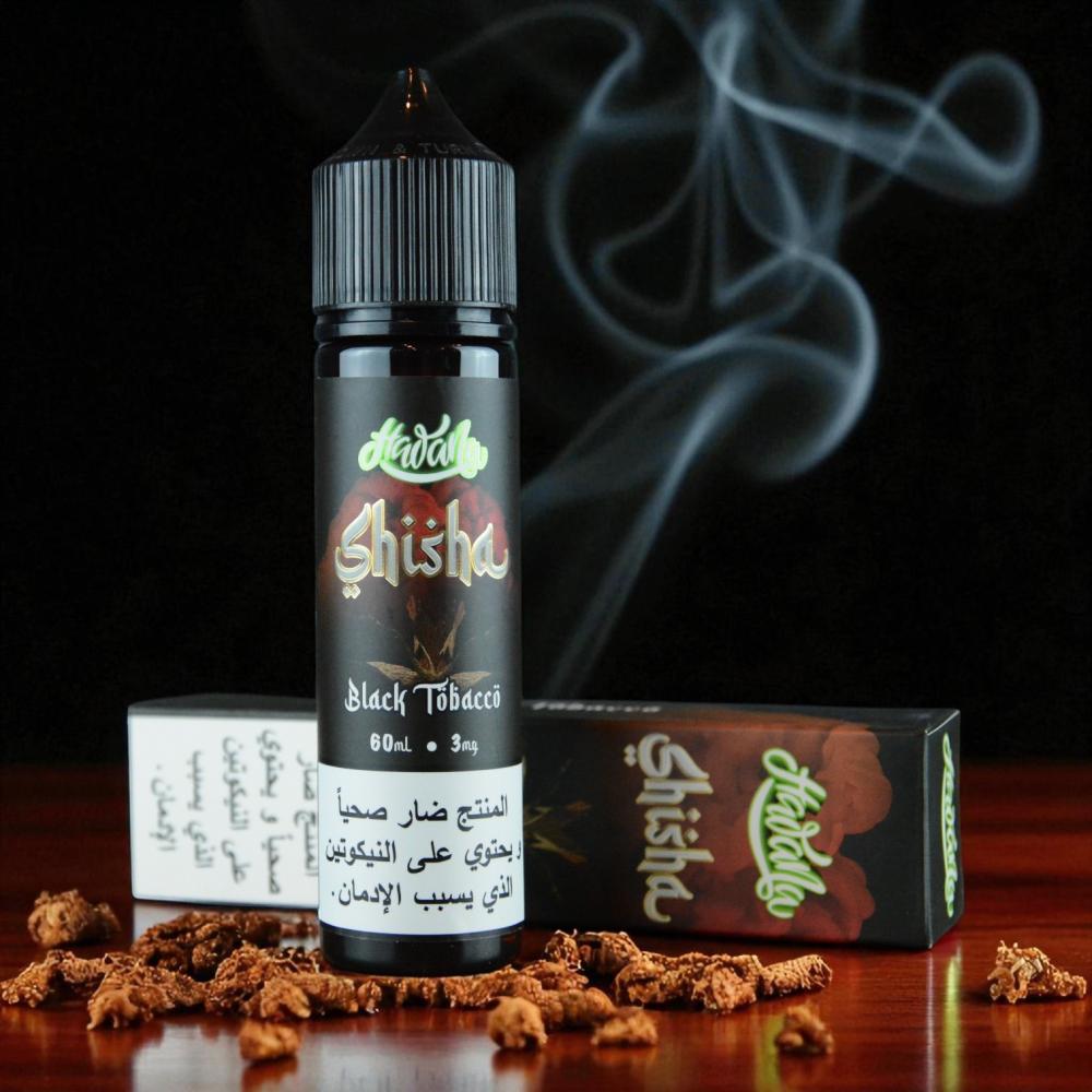 نكهة Hawana Shisha تبغ أسود – Black Tobacco 60 مل | طعم تبغ فاخر